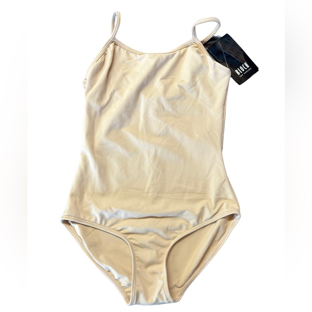 BLOCH girls size 8-10 spaghetti straps dance ballet leotard NWT